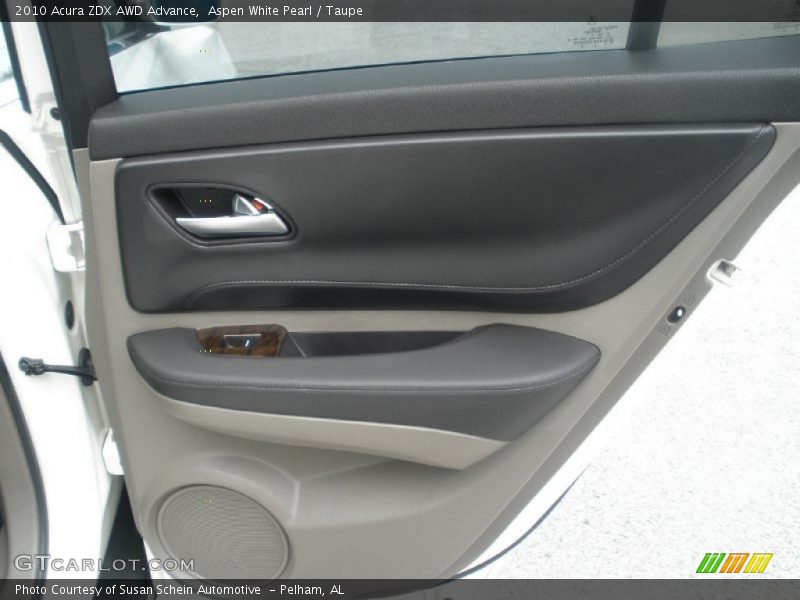 Aspen White Pearl / Taupe 2010 Acura ZDX AWD Advance