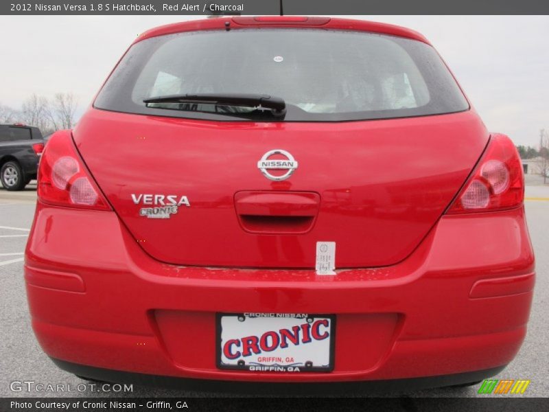 Red Alert / Charcoal 2012 Nissan Versa 1.8 S Hatchback