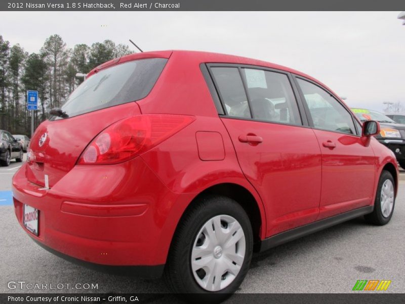 Red Alert / Charcoal 2012 Nissan Versa 1.8 S Hatchback