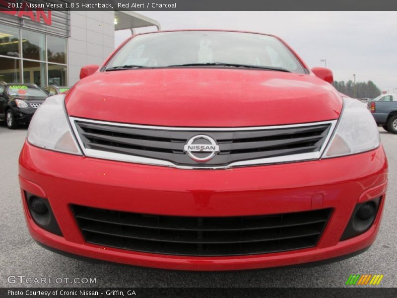 Red Alert / Charcoal 2012 Nissan Versa 1.8 S Hatchback