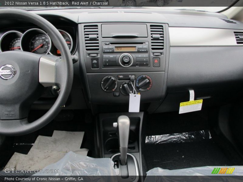 Red Alert / Charcoal 2012 Nissan Versa 1.8 S Hatchback