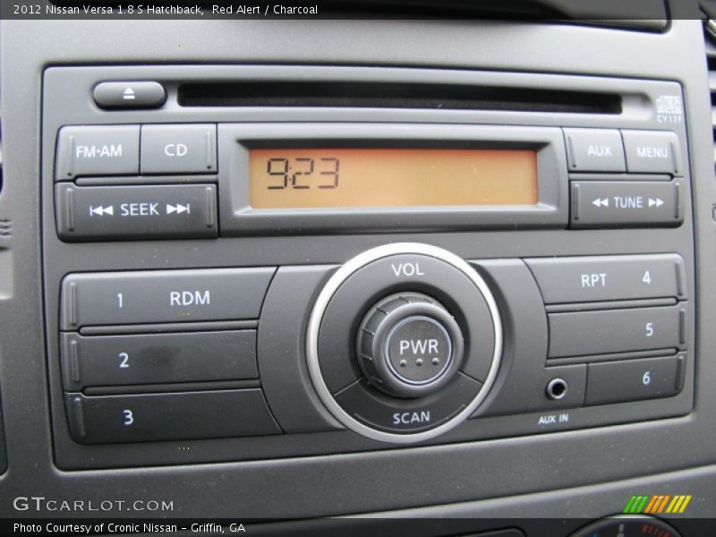Red Alert / Charcoal 2012 Nissan Versa 1.8 S Hatchback