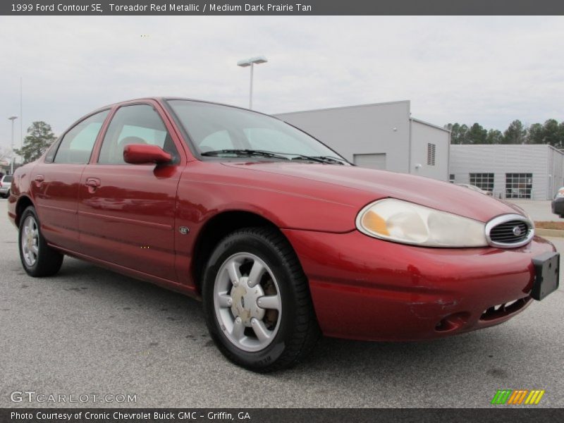 Toreador Red Metallic / Medium Dark Prairie Tan 1999 Ford Contour SE