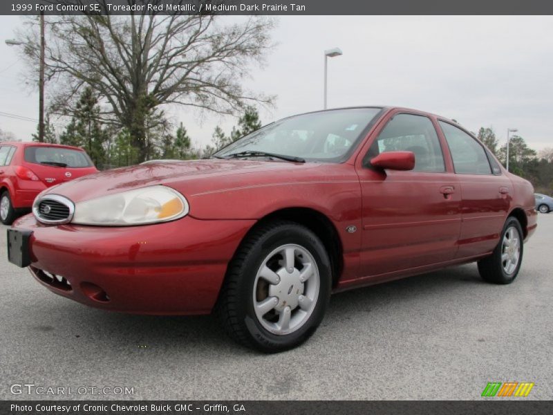 Toreador Red Metallic / Medium Dark Prairie Tan 1999 Ford Contour SE