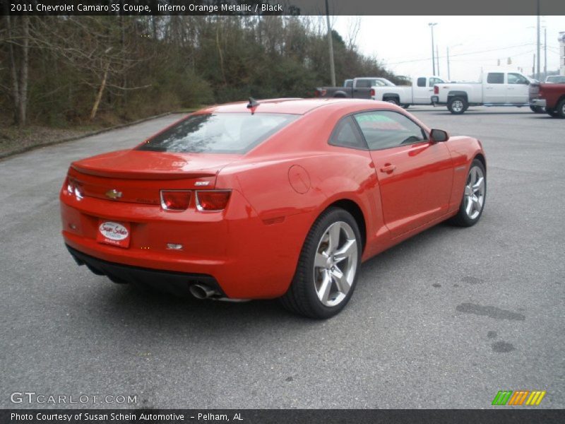 Inferno Orange Metallic / Black 2011 Chevrolet Camaro SS Coupe