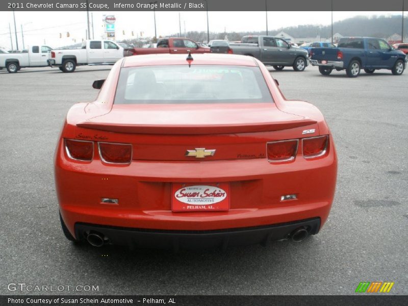 Inferno Orange Metallic / Black 2011 Chevrolet Camaro SS Coupe