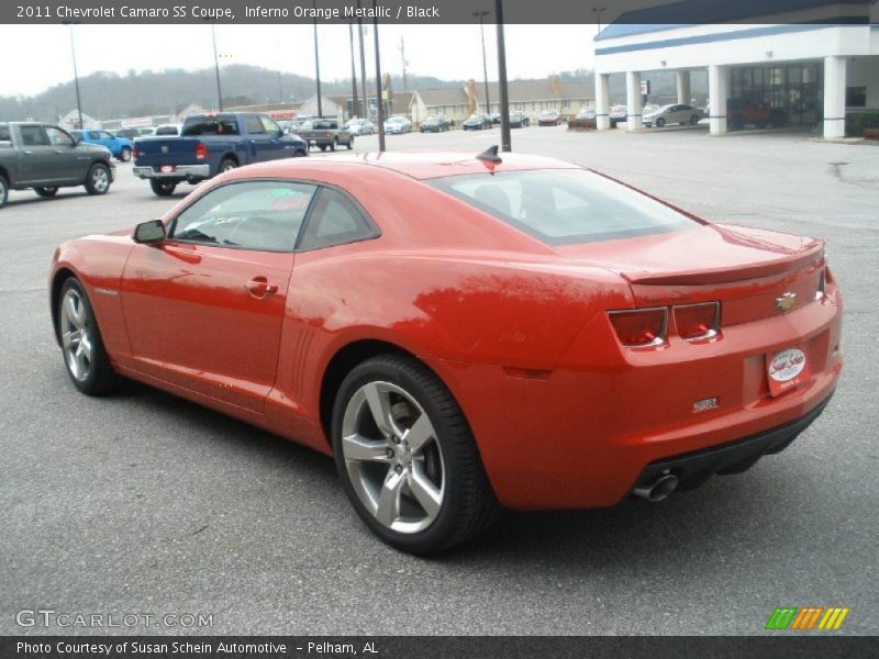 Inferno Orange Metallic / Black 2011 Chevrolet Camaro SS Coupe