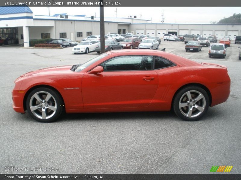 Inferno Orange Metallic / Black 2011 Chevrolet Camaro SS Coupe