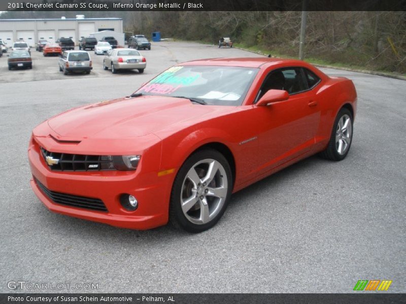 Inferno Orange Metallic / Black 2011 Chevrolet Camaro SS Coupe