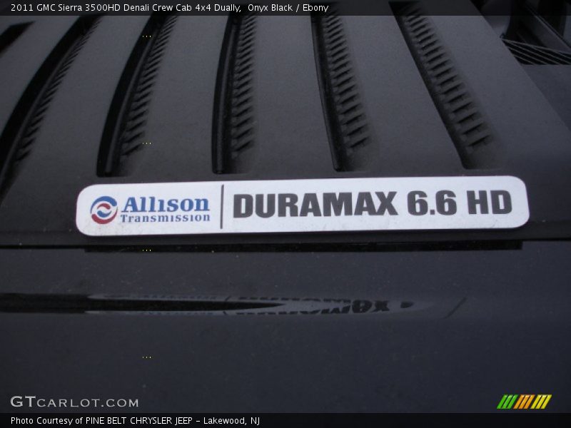 Onyx Black / Ebony 2011 GMC Sierra 3500HD Denali Crew Cab 4x4 Dually
