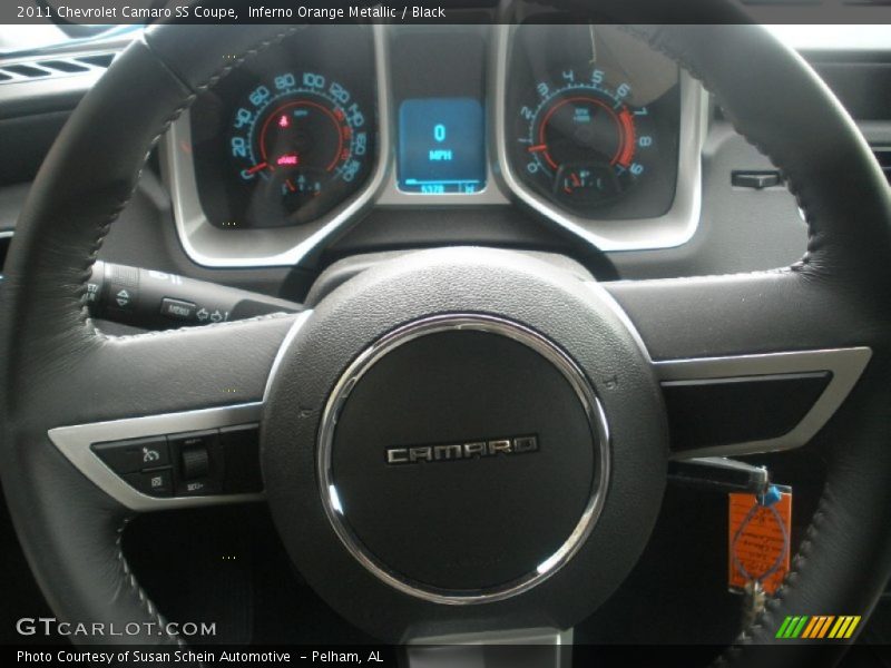 Inferno Orange Metallic / Black 2011 Chevrolet Camaro SS Coupe
