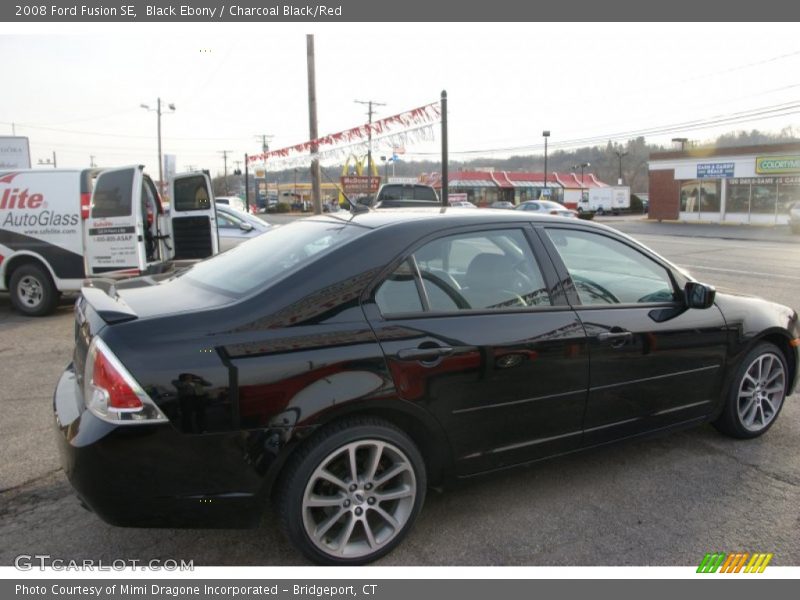 Black Ebony / Charcoal Black/Red 2008 Ford Fusion SE