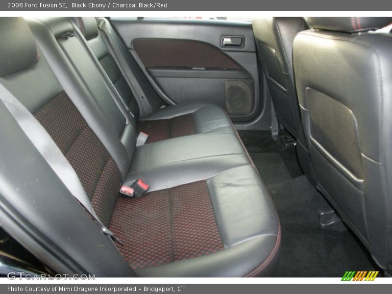 Black Ebony / Charcoal Black/Red 2008 Ford Fusion SE