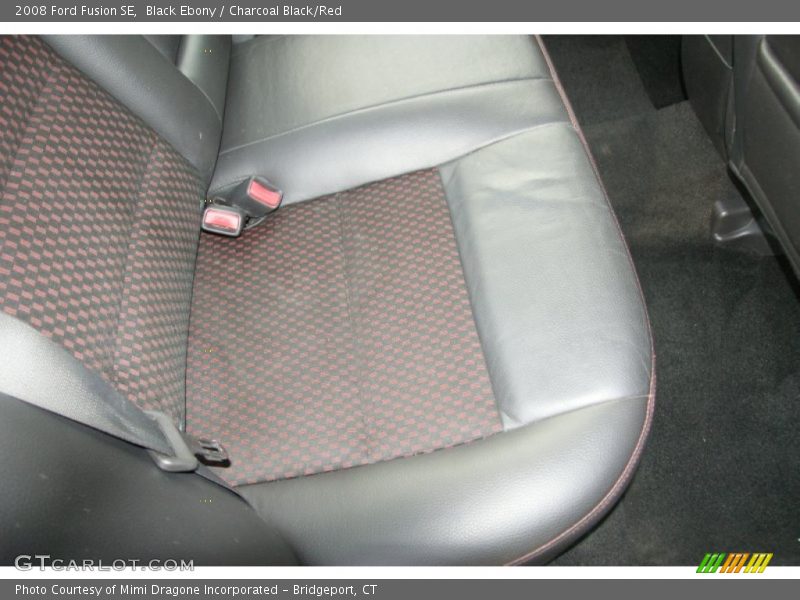 Black Ebony / Charcoal Black/Red 2008 Ford Fusion SE