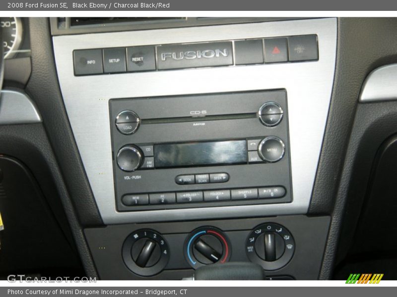 Black Ebony / Charcoal Black/Red 2008 Ford Fusion SE