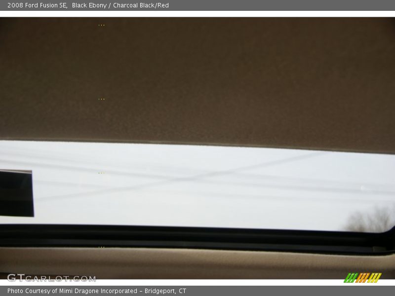 Black Ebony / Charcoal Black/Red 2008 Ford Fusion SE