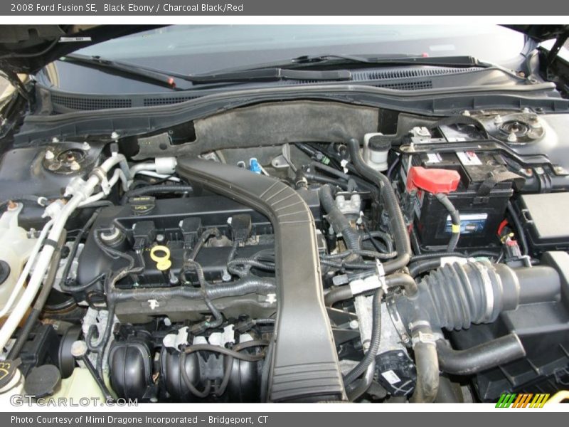 Black Ebony / Charcoal Black/Red 2008 Ford Fusion SE