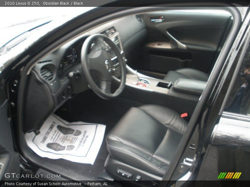 Obsidian Black / Black 2010 Lexus IS 250
