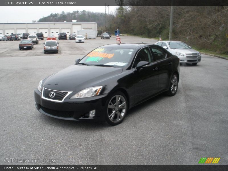 Obsidian Black / Black 2010 Lexus IS 250