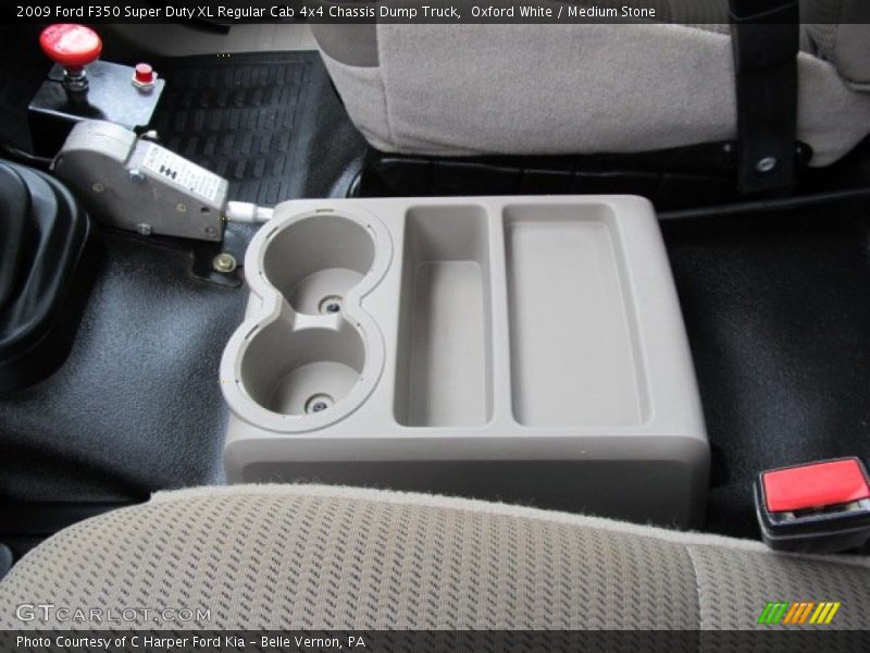 Oxford White / Medium Stone 2009 Ford F350 Super Duty XL Regular Cab 4x4 Chassis Dump Truck