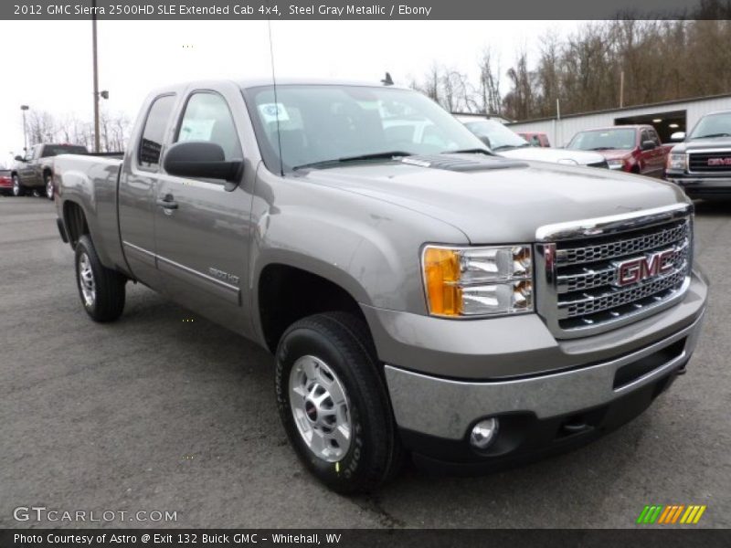 Steel Gray Metallic / Ebony 2012 GMC Sierra 2500HD SLE Extended Cab 4x4