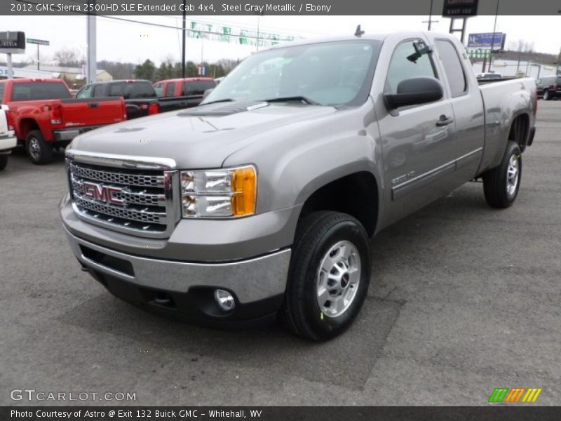 Steel Gray Metallic / Ebony 2012 GMC Sierra 2500HD SLE Extended Cab 4x4