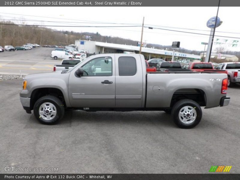 Steel Gray Metallic / Ebony 2012 GMC Sierra 2500HD SLE Extended Cab 4x4