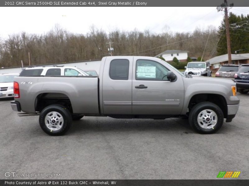 Steel Gray Metallic / Ebony 2012 GMC Sierra 2500HD SLE Extended Cab 4x4