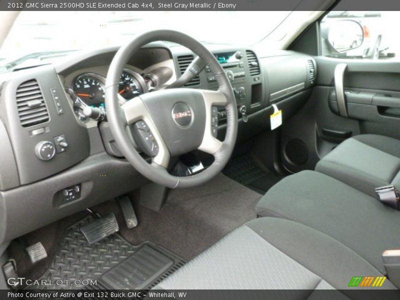 Steel Gray Metallic / Ebony 2012 GMC Sierra 2500HD SLE Extended Cab 4x4