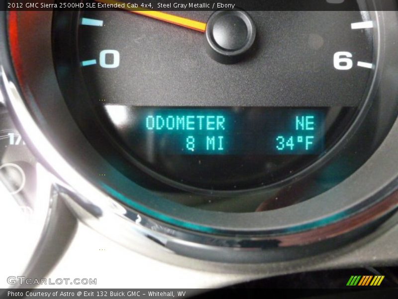 Steel Gray Metallic / Ebony 2012 GMC Sierra 2500HD SLE Extended Cab 4x4