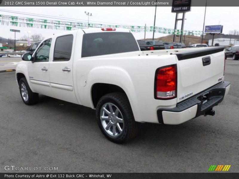 White Diamond Tricoat / Cocoa/Light Cashmere 2012 GMC Sierra 1500 Denali Crew Cab 4x4