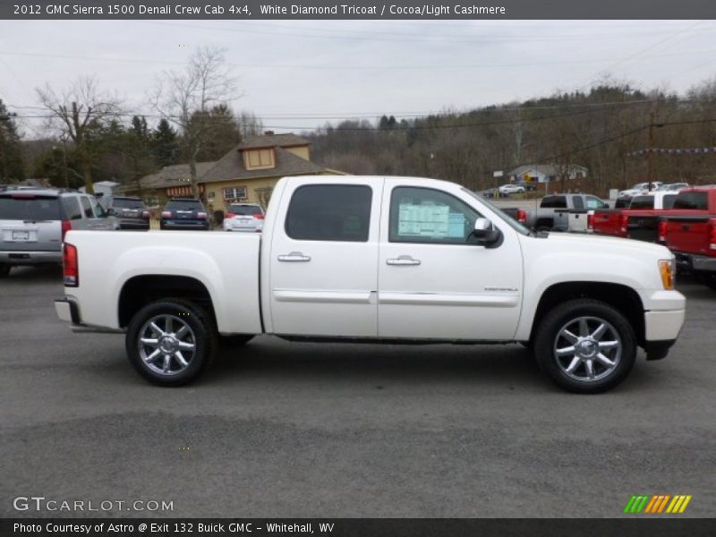 White Diamond Tricoat / Cocoa/Light Cashmere 2012 GMC Sierra 1500 Denali Crew Cab 4x4