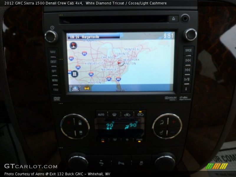 White Diamond Tricoat / Cocoa/Light Cashmere 2012 GMC Sierra 1500 Denali Crew Cab 4x4