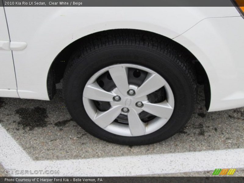 Clear White / Beige 2010 Kia Rio LX Sedan
