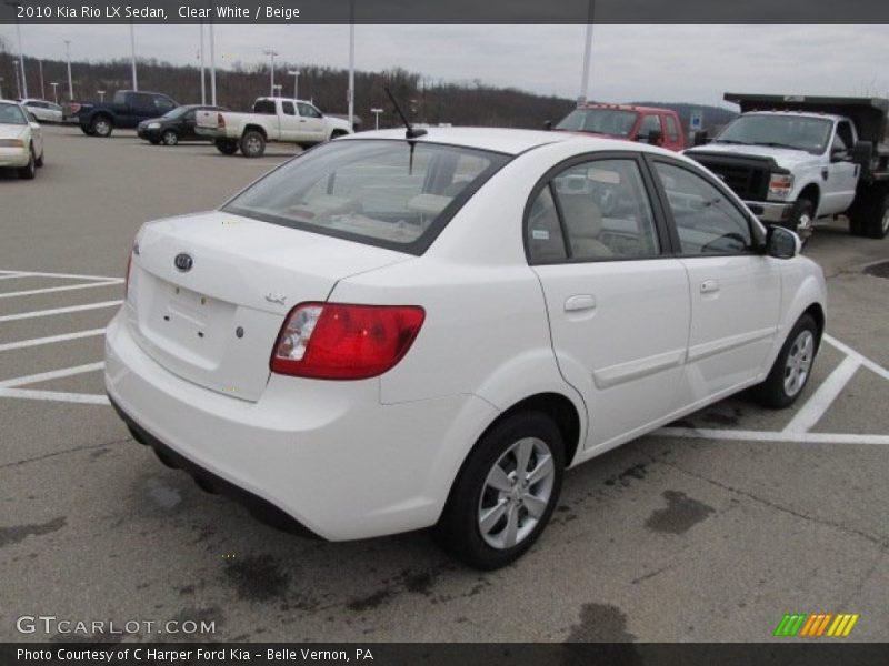 Clear White / Beige 2010 Kia Rio LX Sedan