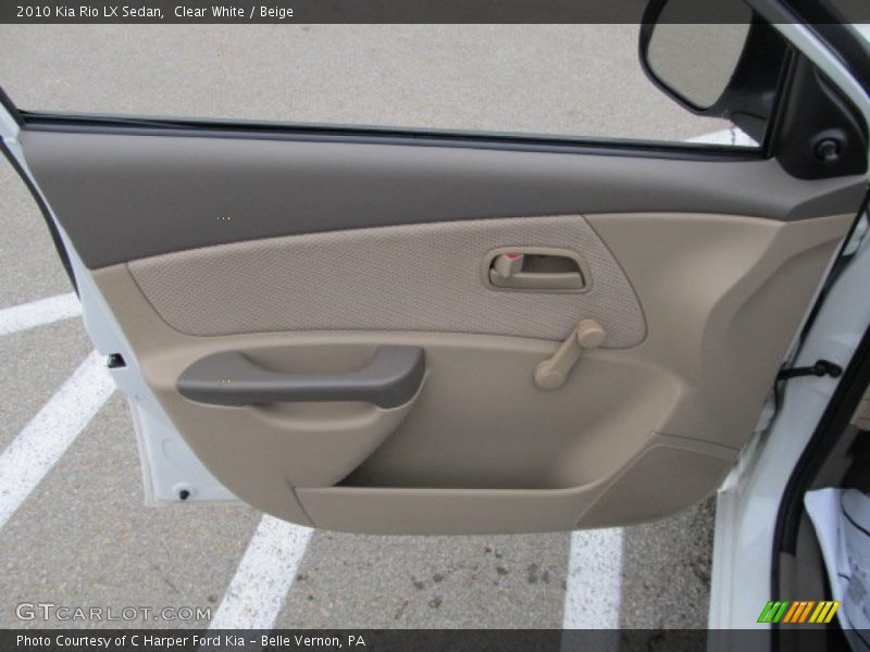 Clear White / Beige 2010 Kia Rio LX Sedan
