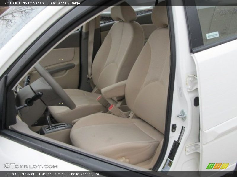 Clear White / Beige 2010 Kia Rio LX Sedan