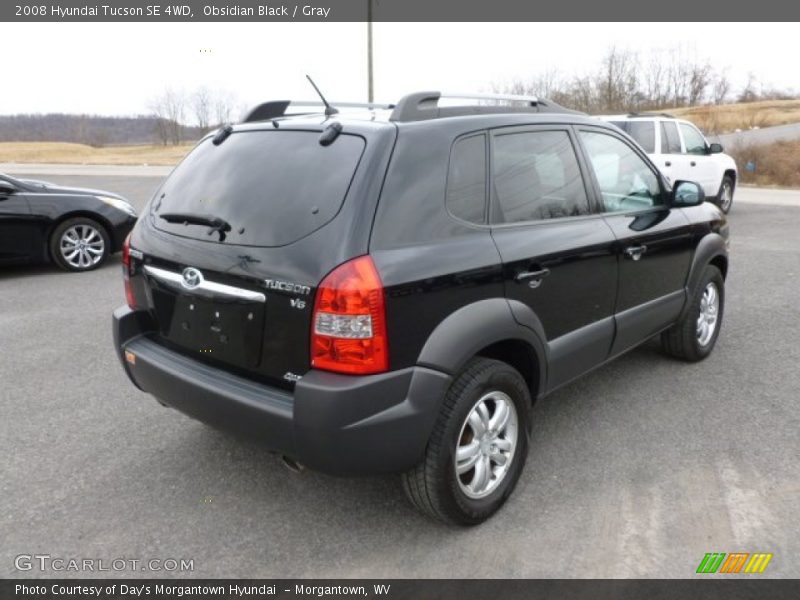 Obsidian Black / Gray 2008 Hyundai Tucson SE 4WD
