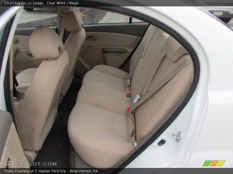 Clear White / Beige 2010 Kia Rio LX Sedan