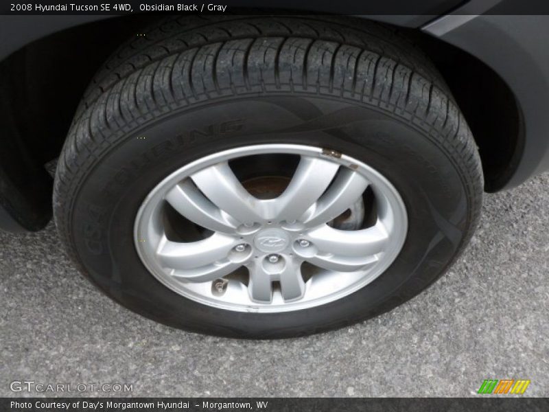 Obsidian Black / Gray 2008 Hyundai Tucson SE 4WD