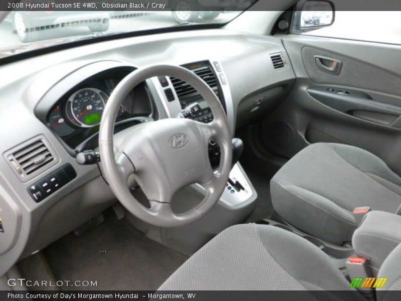 Gray Interior - 2008 Tucson SE 4WD 