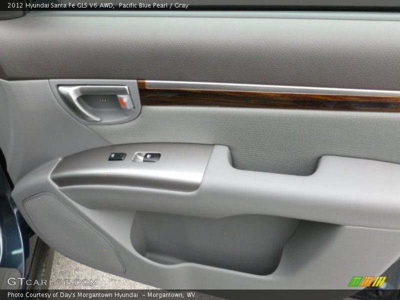 Pacific Blue Pearl / Gray 2012 Hyundai Santa Fe GLS V6 AWD