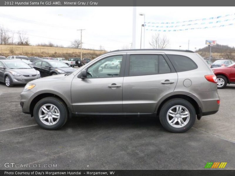 Mineral Gray / Gray 2012 Hyundai Santa Fe GLS AWD