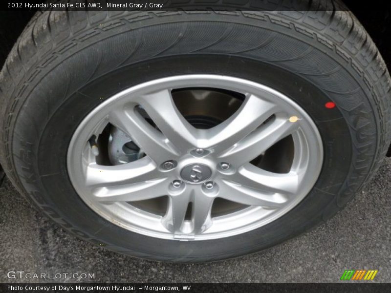 Mineral Gray / Gray 2012 Hyundai Santa Fe GLS AWD