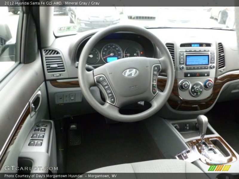 Mineral Gray / Gray 2012 Hyundai Santa Fe GLS AWD