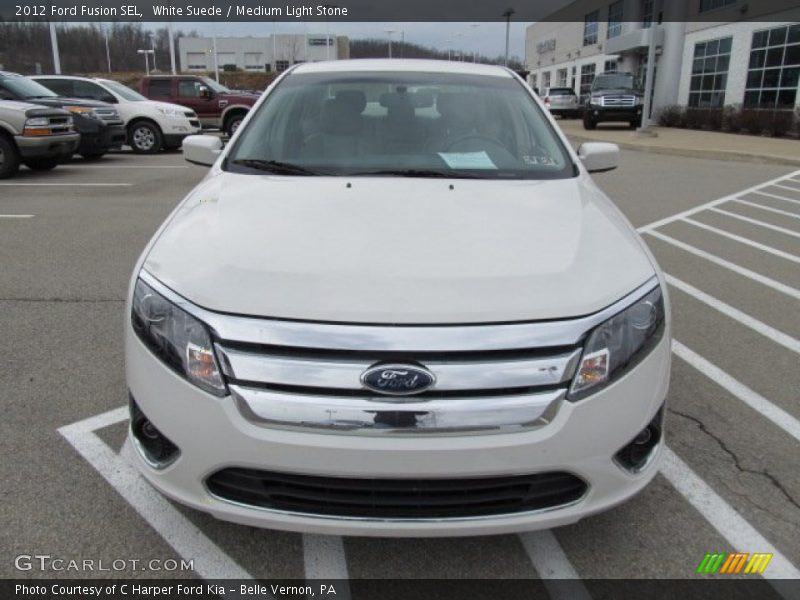 White Suede / Medium Light Stone 2012 Ford Fusion SEL