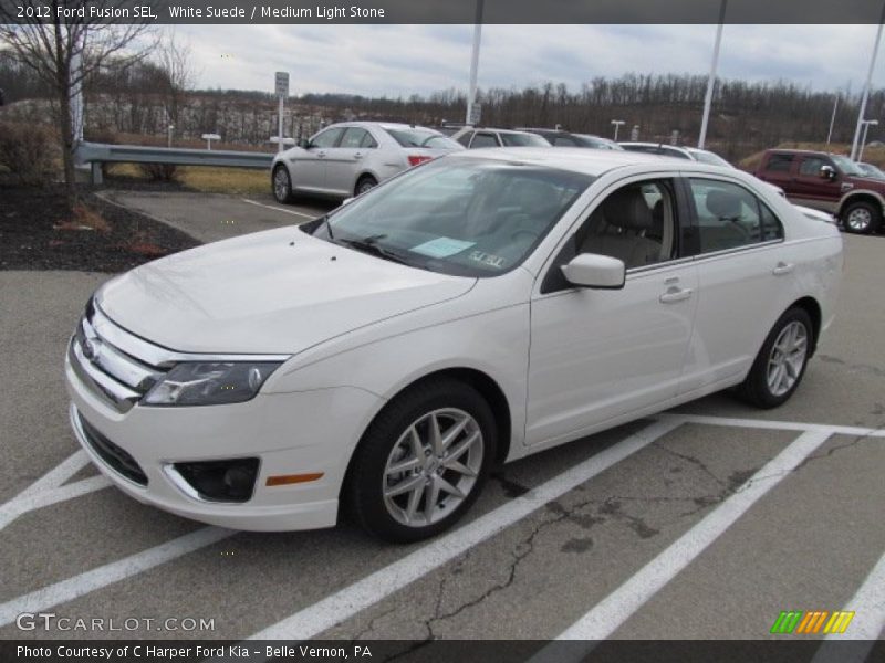 White Suede / Medium Light Stone 2012 Ford Fusion SEL