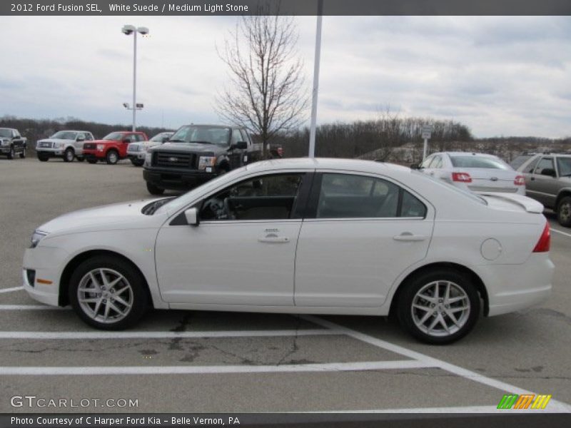 White Suede / Medium Light Stone 2012 Ford Fusion SEL