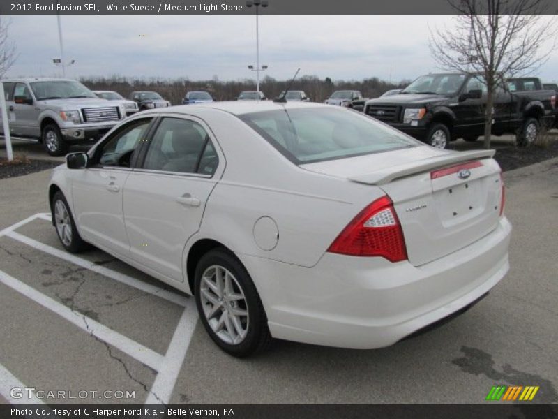 White Suede / Medium Light Stone 2012 Ford Fusion SEL