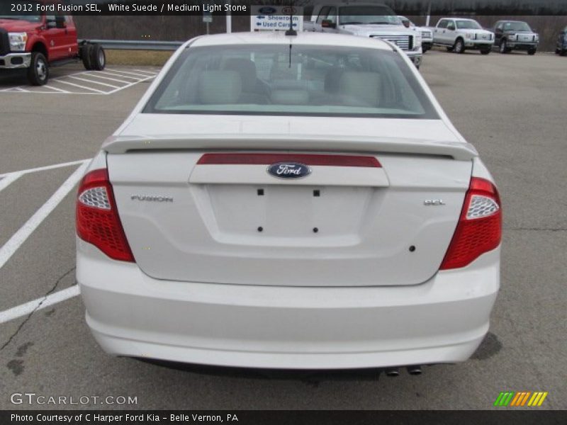 White Suede / Medium Light Stone 2012 Ford Fusion SEL